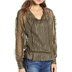Scotch & Soda Green Metallic Blouse